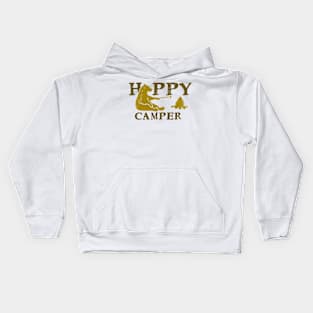 'Happy Camper Bear' Funny Bear Bonfire Gift Kids Hoodie